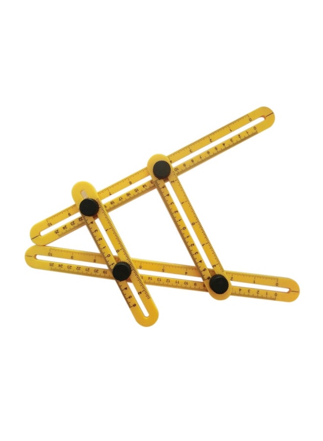 Multi-Angle Measuring Ruler Tools Plastic Scale Angle Template Tool Yellow  - Image 2