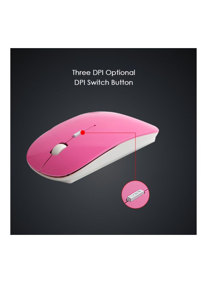 Wireless Mouse Pink/White - Image 3
