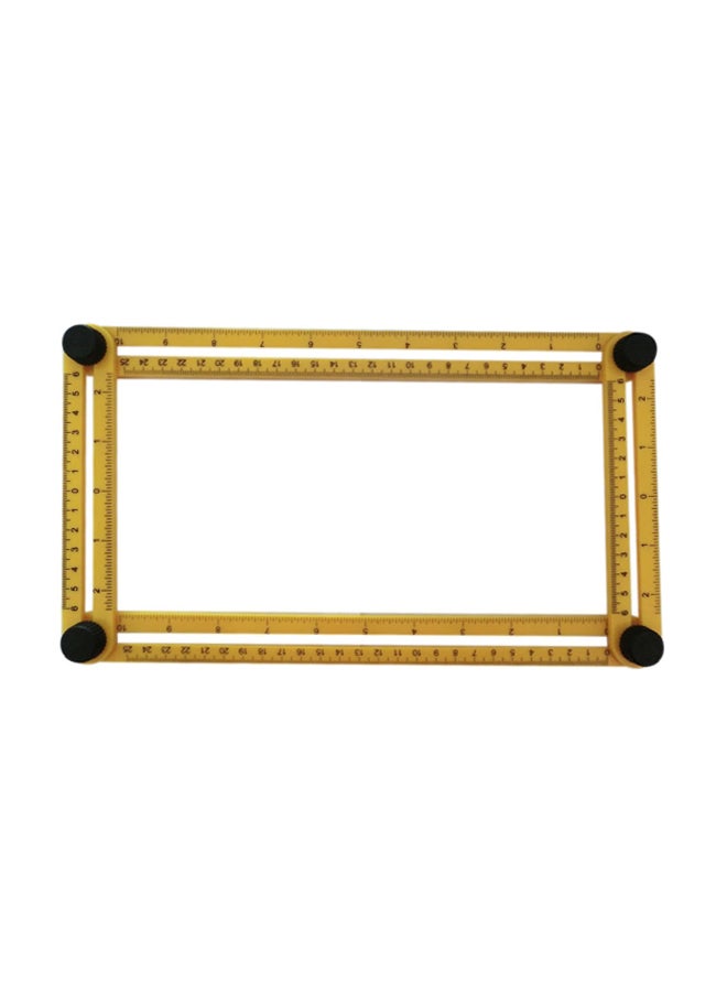 Multi-Angle Measuring Ruler Tools Plastic Scale Angle Template Tool Yellow  - Image 1