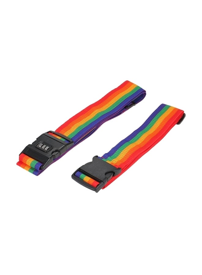 Long Cross Luggage Bag Strap Red/Yellow/Green  - Image 1