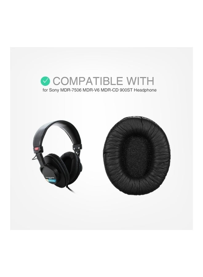 Replacement Memory Ear Pad Cushion For Sony MDR-7506/MDR-V6/MDR-CD 900ST Headphones Black