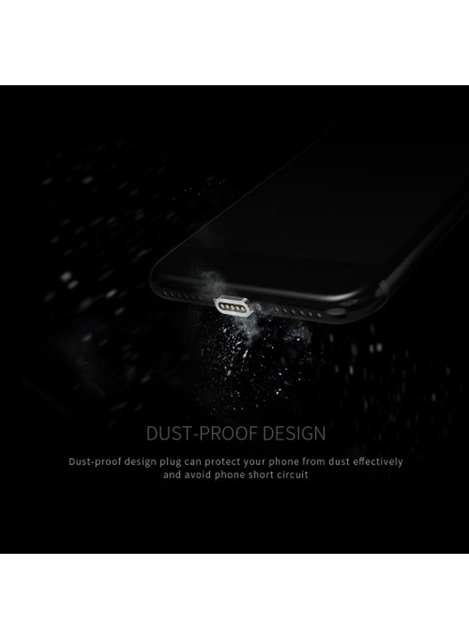 wsken Magnetic Micro USB Data Sync Charging Cable Black/Silver - Image 3