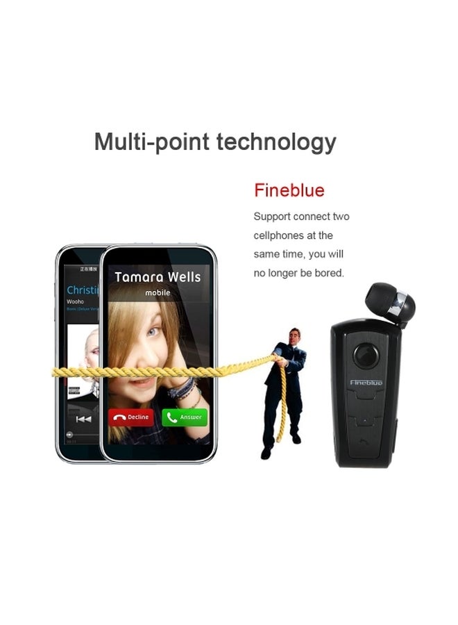 Fineblue - In-Ear Bluetooth Headset Black - Image 1