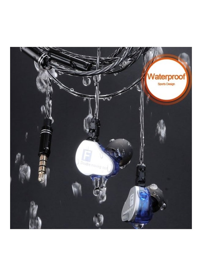 QKZ CK9 In-ear Headphones With Mic Black/Blue/Clear  - Image 2