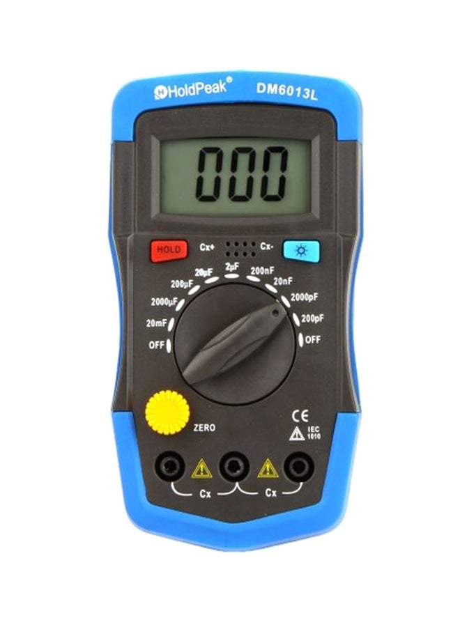 HoldPeak - Handheld Digital Capacitance Meter Black/Blue - Image 1
