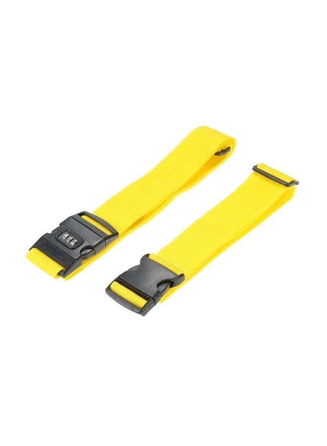 Long Cross Luggage Bag Strap Yellow/Black  - Image 1