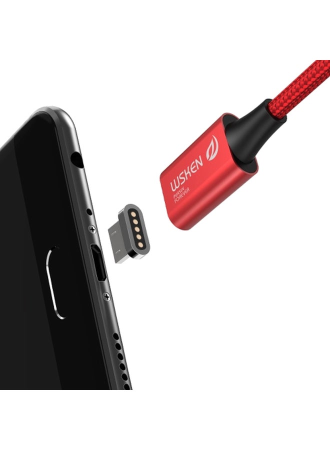 wsken Magnetic Micro USB Data Sync Charging Cable Black/Silver - Image 4