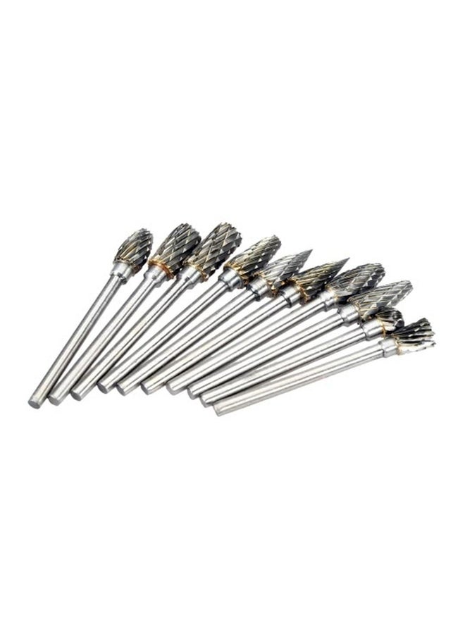 طقم إكسسوارت الطحن الإلكتروني مكون من 10 قطع فضي 0.12x0.24بوصة  - Image 5