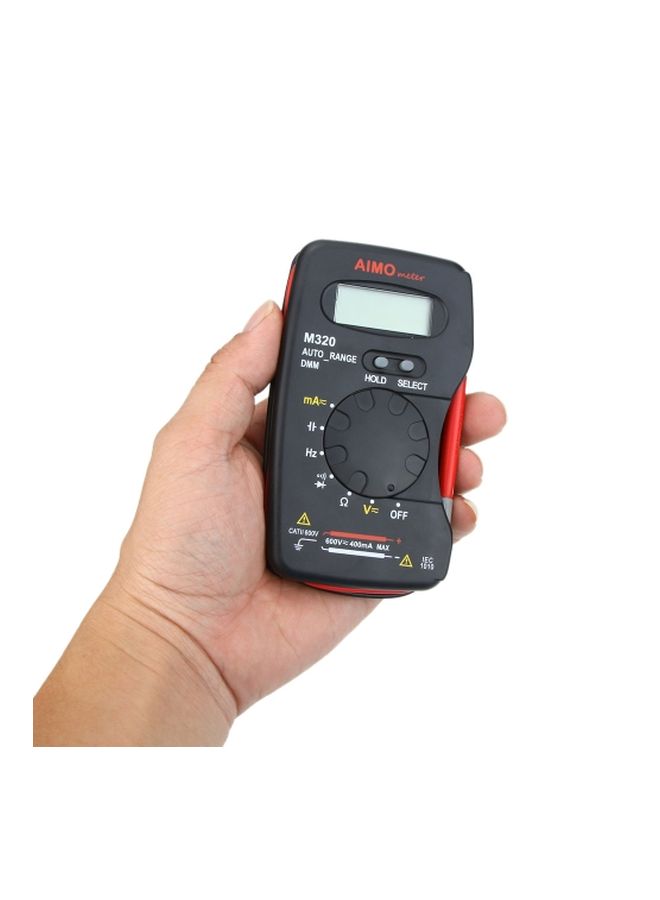 Pocket Size Handheld LCD Digital Multimeter Black/Red 12x2x7centimeter