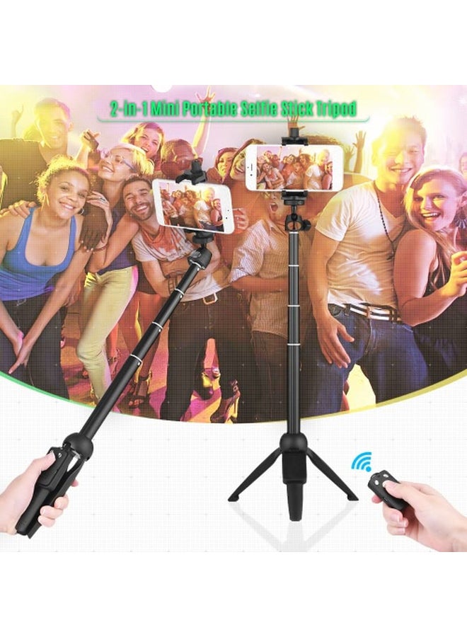 يونجتنج - حامل صغير ثلاثي القوائم وعصا سيلفي 2 في 1 أسود - Image 1
