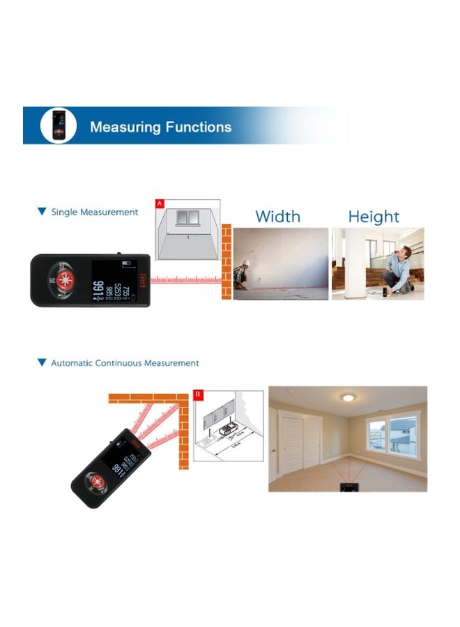 Digital Laser Distance Meter Black - Image 3