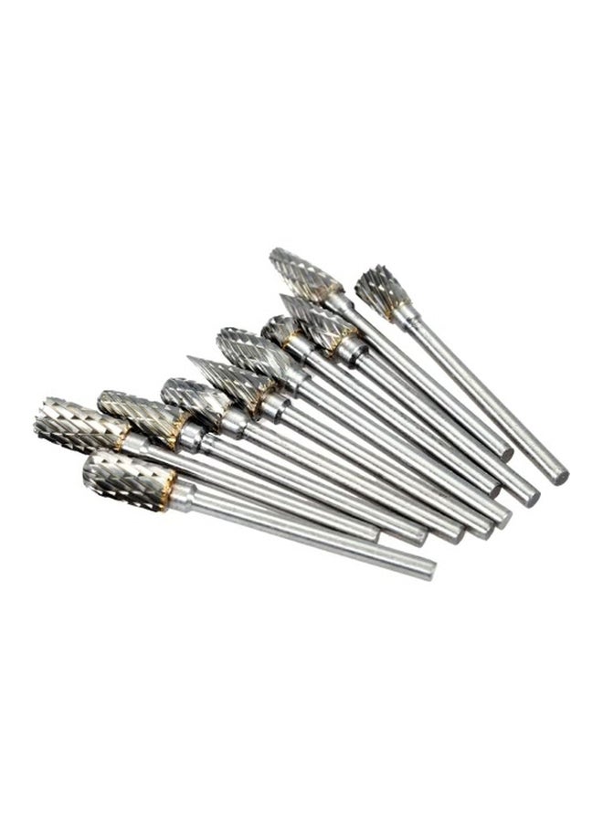 طقم إكسسوارت الطحن الإلكتروني مكون من 10 قطع فضي 0.12x0.24بوصة  - Image 3