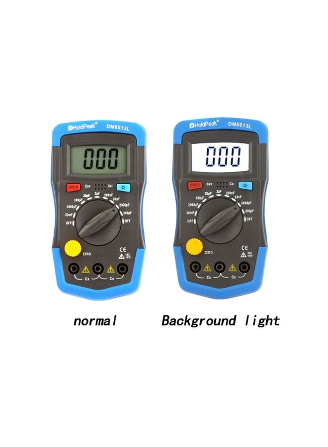 HoldPeak - Handheld Digital Capacitance Meter Black/Blue - Image 1