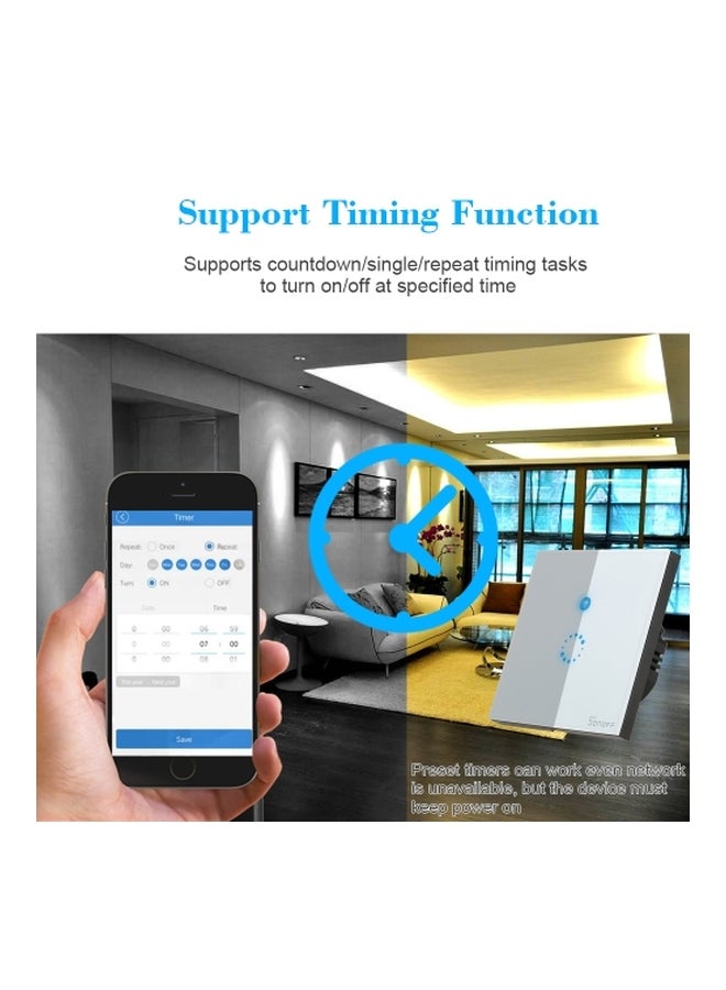 SONOFF - Wifi Touch Screen Switch White/Black - Image 1
