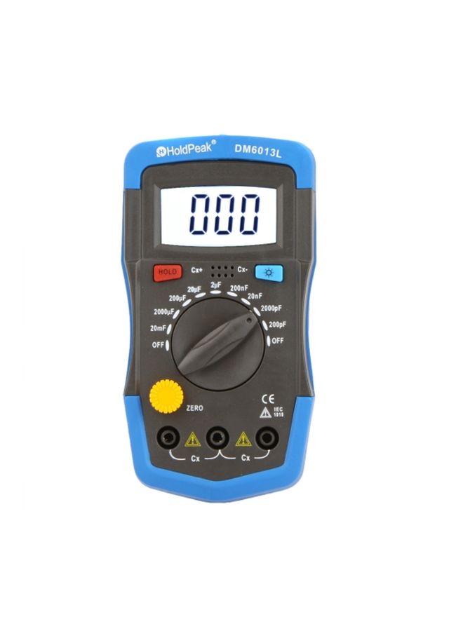 HoldPeak - Handheld Digital Capacitance Meter Black/Blue - Image 1