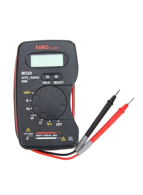 Pocket Size Handheld LCD Digital Multimeter Black/Red 12x2x7centimeter