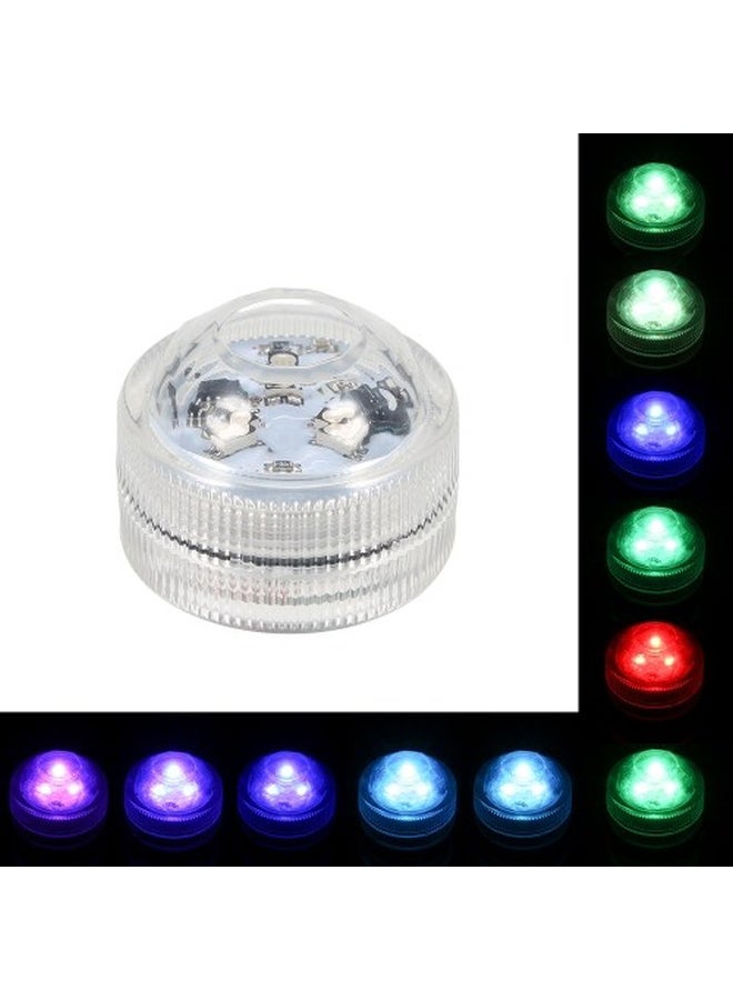 مصباح LED  قابل للتشغيل تحت الماء مع جهاز تحكم عن بعد عدد 12 قطعة متعدد الألوان - Image 2