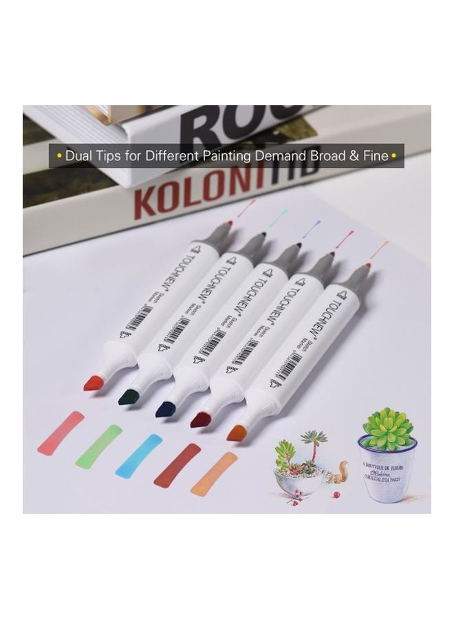 Generic - 60-Piece Dual Tip Marker 3 Multicolour - Image 1