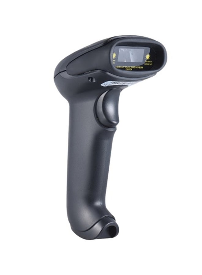 ماسح باركود ضوئي طراز 1D مع مستقبل USB أسود - Image 1