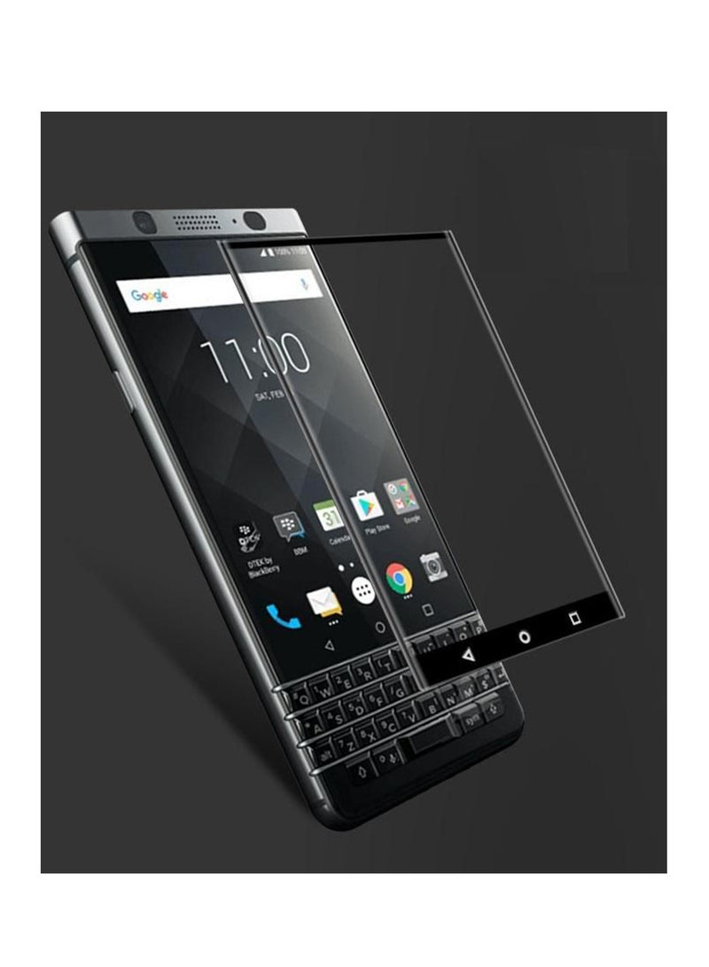 Muzz - Tempered Glass Screen Protector For Blackberry Keyone Black/Clear - Image 1