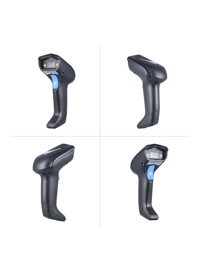 Generic - Wireless 1D 2D QR Barcode Scanner With USB Receiver Black/Blue - Image 1