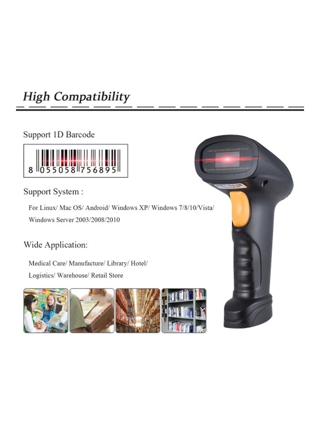 910 Portable Barcode Scanner Black/Yellow - Image 4