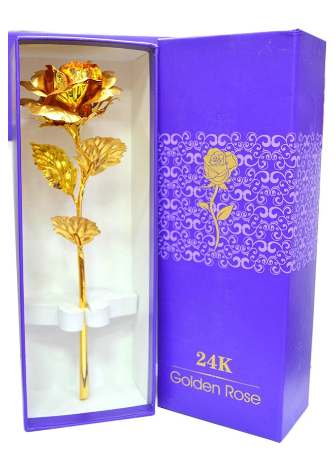 Generic - 24K Gold Plated Rose Flower With Gift Box Gold 26 x 9centimeter - Image 1