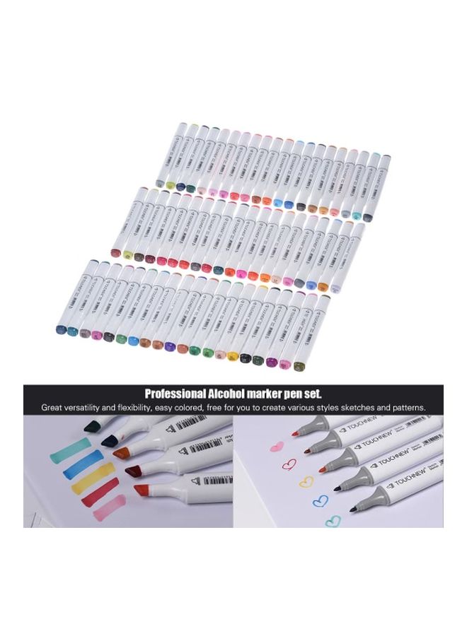 Generic - 60-Piece Dual Tip Marker 3 Multicolour - Image 1