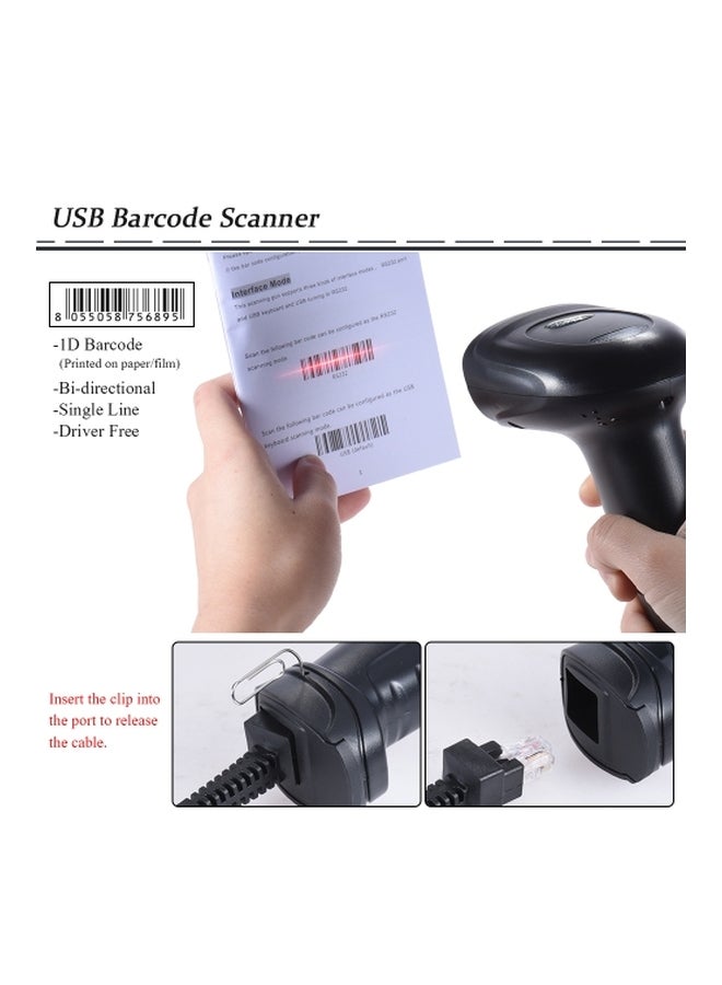 910 Portable Barcode Scanner Black/Yellow - Image 3