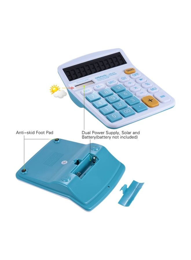 OSALO - Desktop Electronic Calculator Blue/White - Image 1