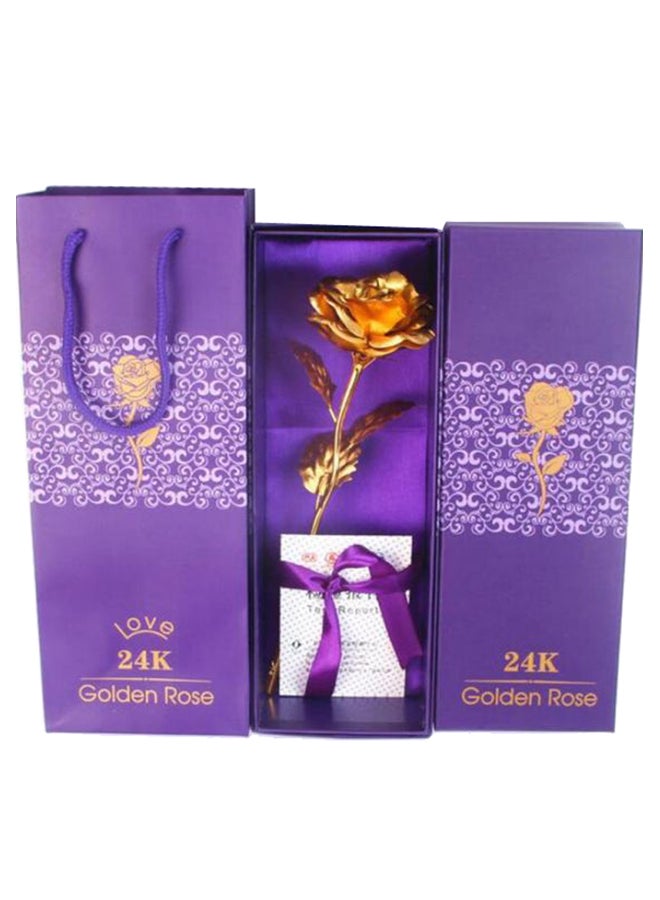 Generic - 24K Gold Plated Rose Flower With Gift Box Gold 26 x 9centimeter - Image 1