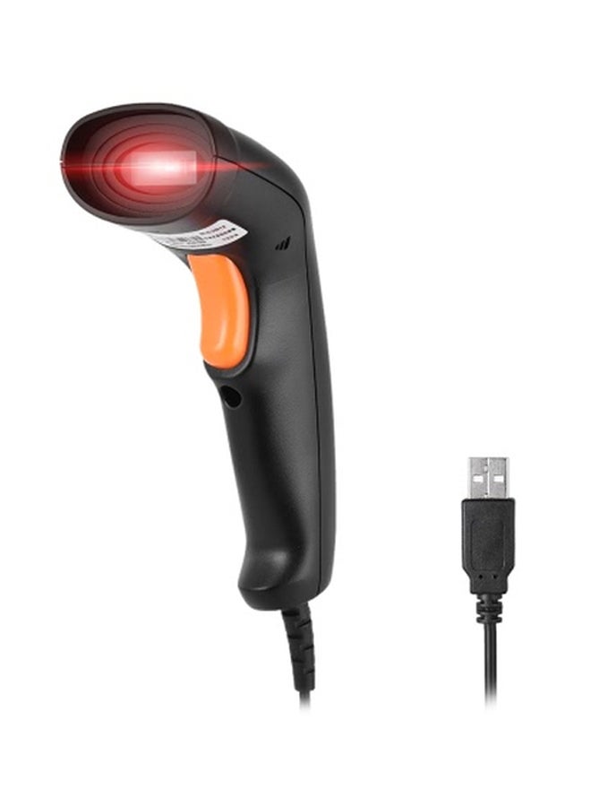 ماسح باركود محمول باليد LED أسود /برتقالي. - Image 2