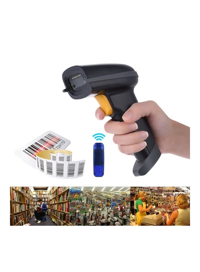 Generic Wireless Barcode Scanner With USB Receiver Black/Orange  - Image 2