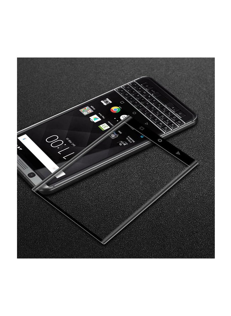 Muzz - Tempered Glass Screen Protector For Blackberry Keyone Black/Clear - Image 1