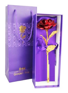 Generic 24K Gold Plated Foil Rose Flower Red 25x8centimeter  - Image 1