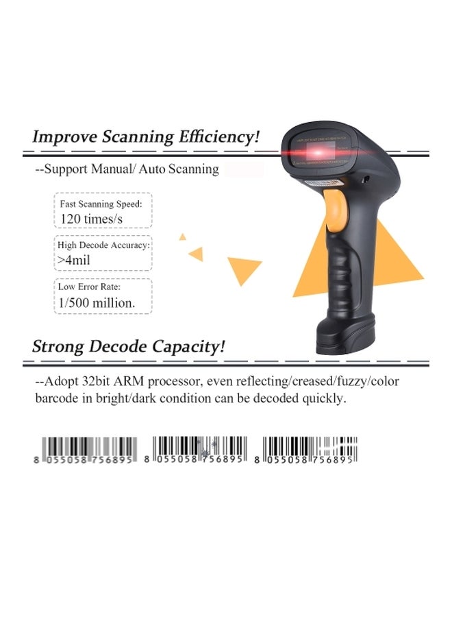 910 Portable Barcode Scanner Black/Yellow - Image 5