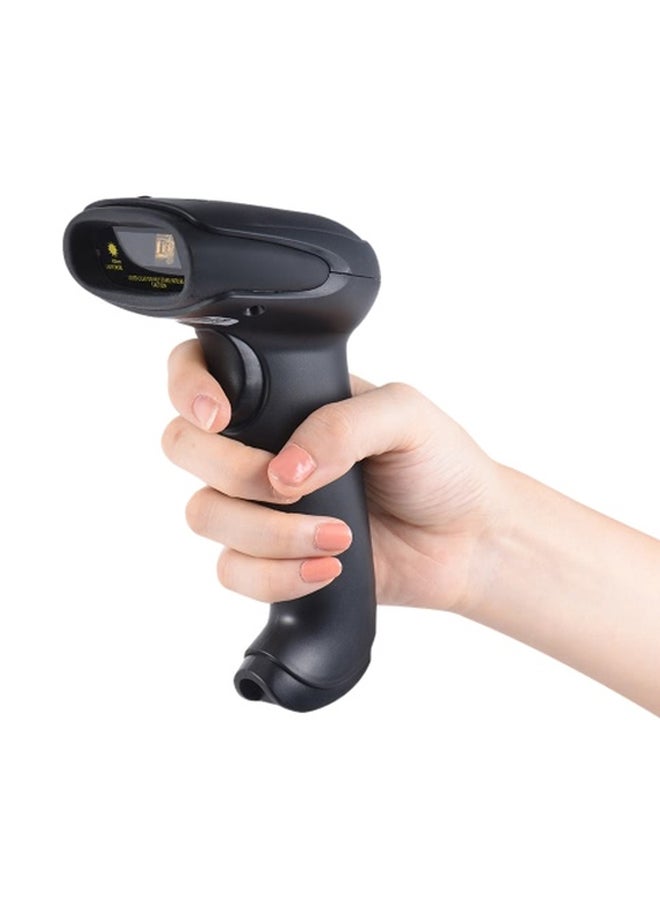 ماسح باركود ضوئي طراز 1D مع مستقبل USB أسود - Image 3