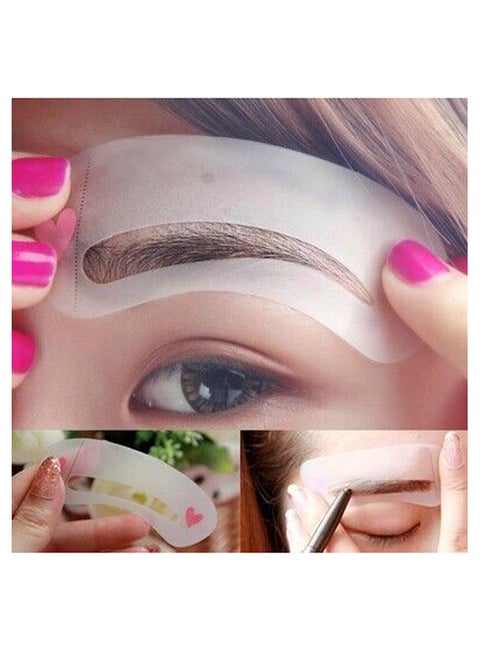 4-Piece Styles Grooming Stencil Eyebrow Kit White