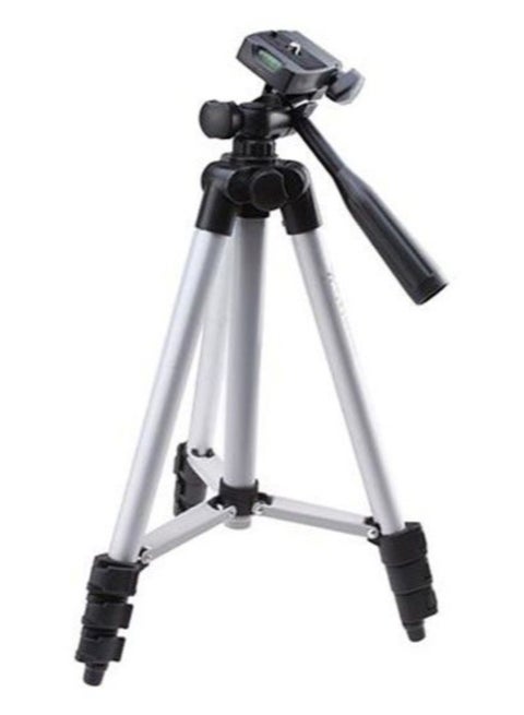 Camera Tripod With 3-Way Head Tripod Black/White