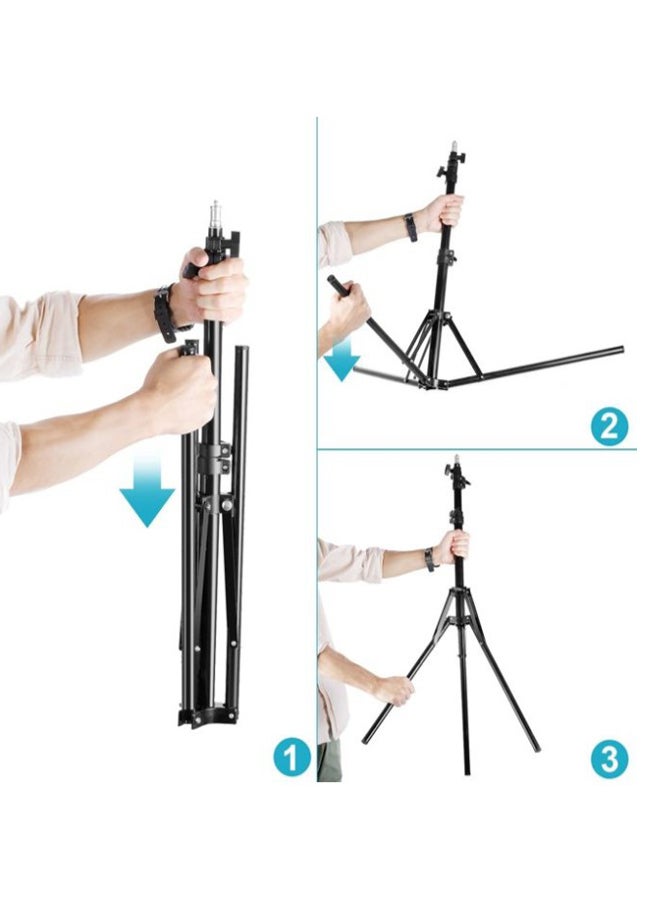 طقم إضاءة حلقة تصوير مع حامل متعدد الألوان - Image 3