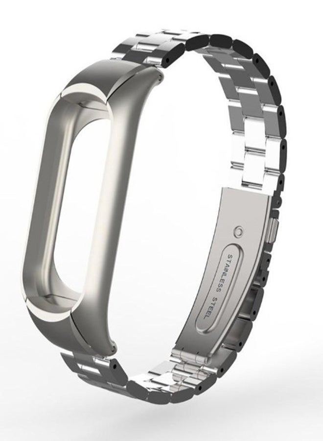 Replacement Wrist Band For Xiaomi Mi Band 3 Silver - Image 1