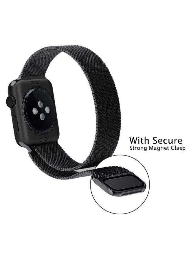 Jetech - Replacement Stainless Steel Strap For Apple Watch 42mm Black - Image 1