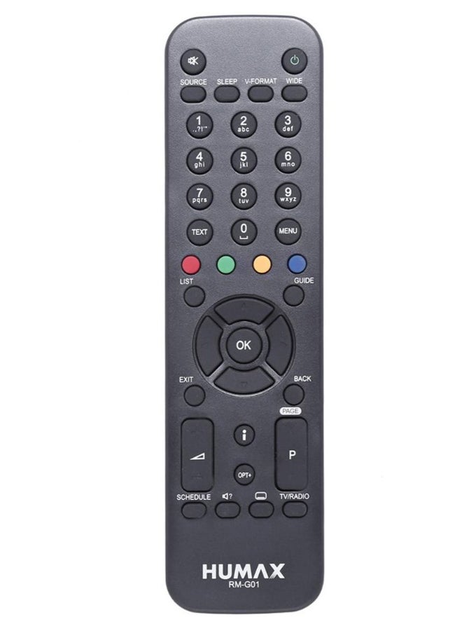Humax Satellite Receiver Remote Control Black - Image 1