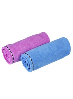 2-Piece Hair Drying Towel Blue/Purple 70  x 25cm - v1553816819/N22439819A_1