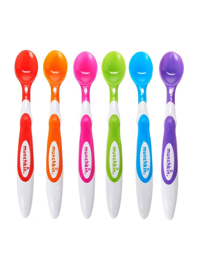 Soft-Tip Infant Spoons, Pack Of 6 - Multicolour - v1553835782/N22843598A_1