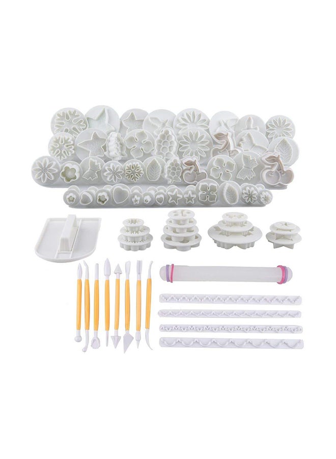 Tebery - Cake Decoration Tool Kithomemade Modeling Tools For Fondant Cake And Cookie Cuttermold Sugarcraft And Icing Decorating 21 Sets 68Pcs - Image 1