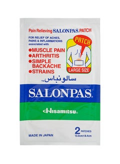 Salonpas 2 Piece Patch Pain Relieving, 13 x 8.4 Cm 