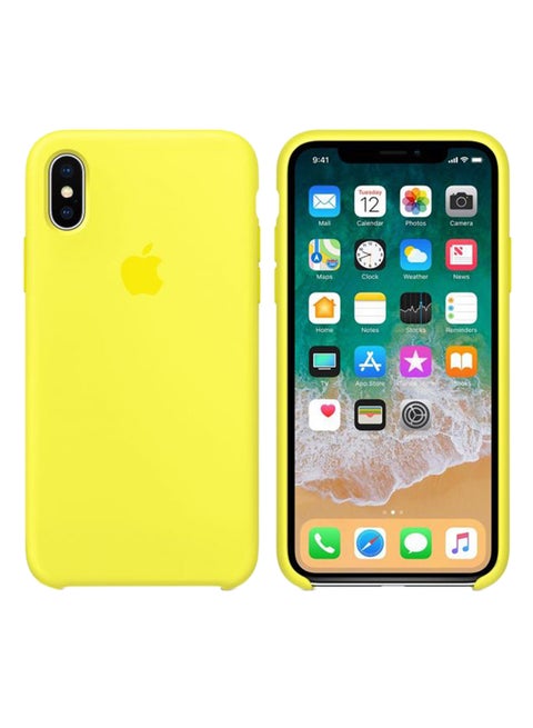Silicone Soft Case Cover For iPhone XS Yellow