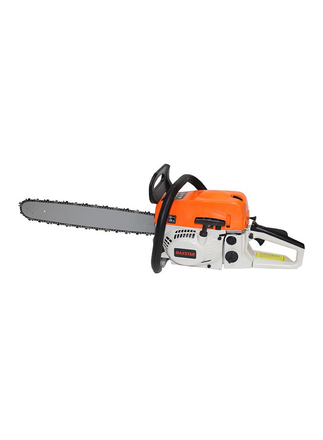 MaxStar Gasoline Chain Saw Orange/Beige 18inch - Image 1
