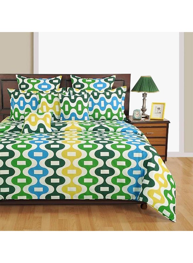 Swayam - Sparkle Collection Flat Sheet With Pillowcase Cotton Multicolour Single - Image 1